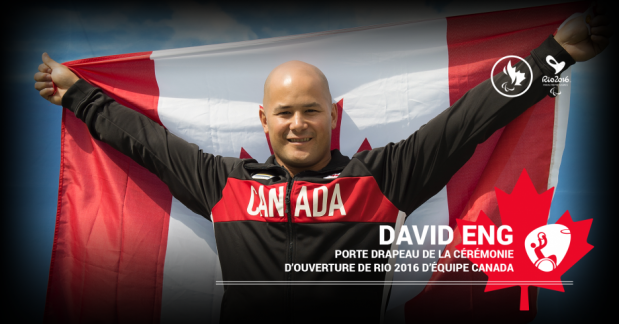 David Eng ne pensait jamais qu'un jour il porterait le drapeau du Canada à des Jeux paralympiques