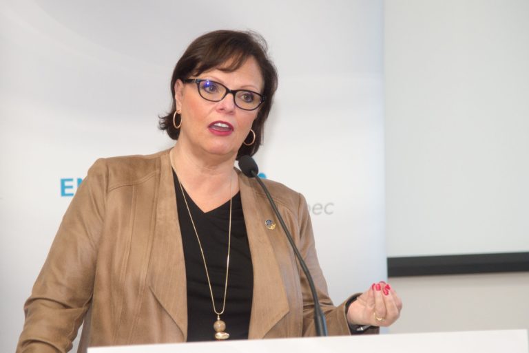 La ministre Lucie Charlebois a annoncé un investissement de près de 2 M$ pour soutenir les familles touchées par le spectre de l'autisme.