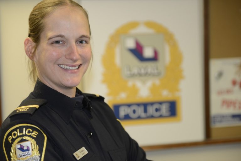La sergente Geneviève Major, des Affaires publiques de la police de Laval.