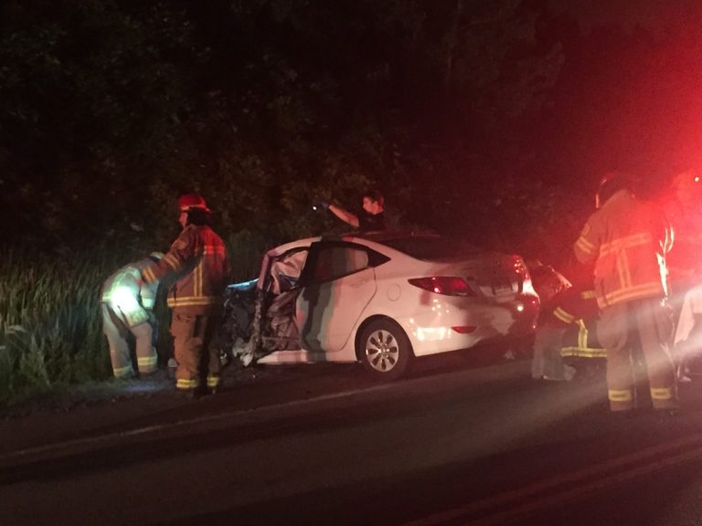 Le véhicule de la dame impliquée dans un accident de la route la nuit dernière (27 juillet) est perte totale.