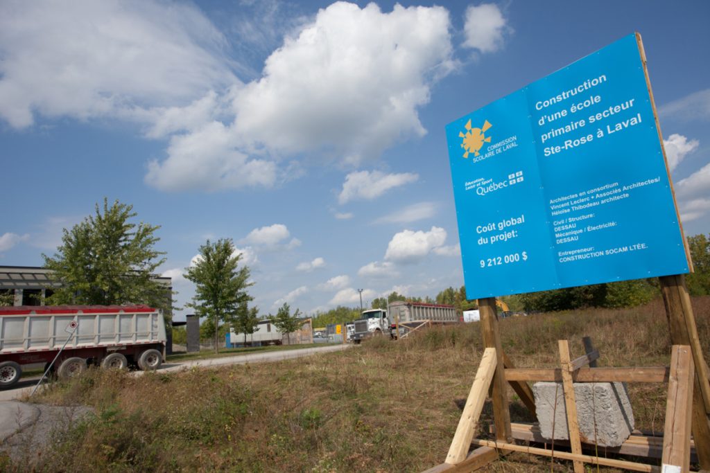 Début de la construction de la nouvelle école de SainteRose Courrier