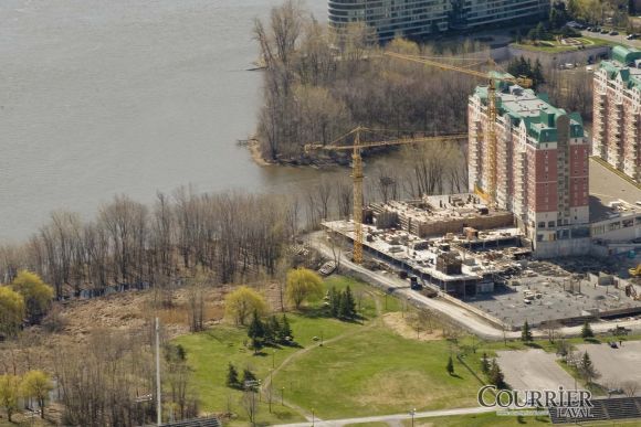 Une vue aérienne du chantier de la Résidence des Philanthropes, prise en avril. (Photo: archives)