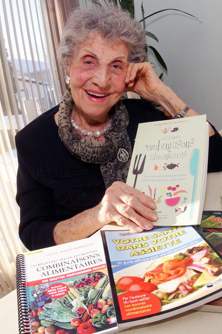 Lucile Martin-Bordeleau, qui vient de fêter ses 90 ans, attribue sa grande forme aux bonnes combinaisons alimentaires.