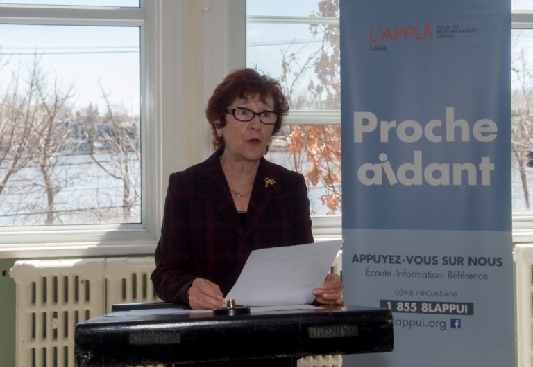 Mariette Chalifoux, présidente de l'APPUI Laval, apprécie la diversité des services que permettra cette nouvelle enveloppe financière. (Photo TC Media - Vincent Graton)