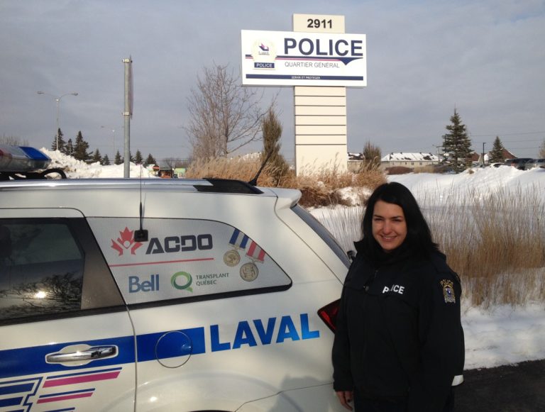 La sergente-détective Mélanie Busque a passé la nuit du réveillon sur la route entre Montréal et Québec.