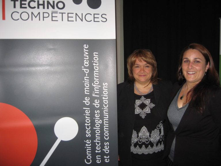 Dans l'ordre habituel, Marie-Carmen Velasco et Martine Lafrance, respectivement présidente et gestionnaire de projets à TECHNOCompétences.