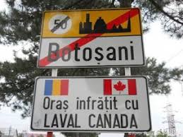 Pancarte jumelage Botosani Laval
