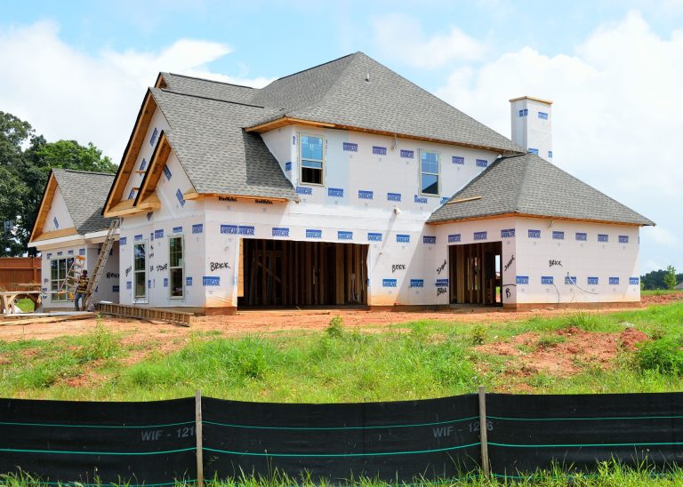 Une habitation en construction.