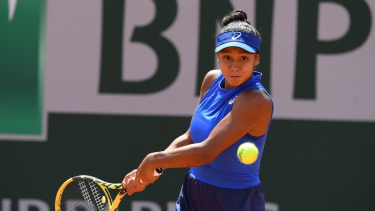 Leylah Annie Fernandez au tournoi junior de Roland-Garros il y a quelques années.