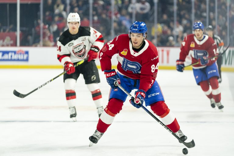 Le défenseur William Trudeau qui entamera une deuxième saison complète avec le Rocket de Laval.