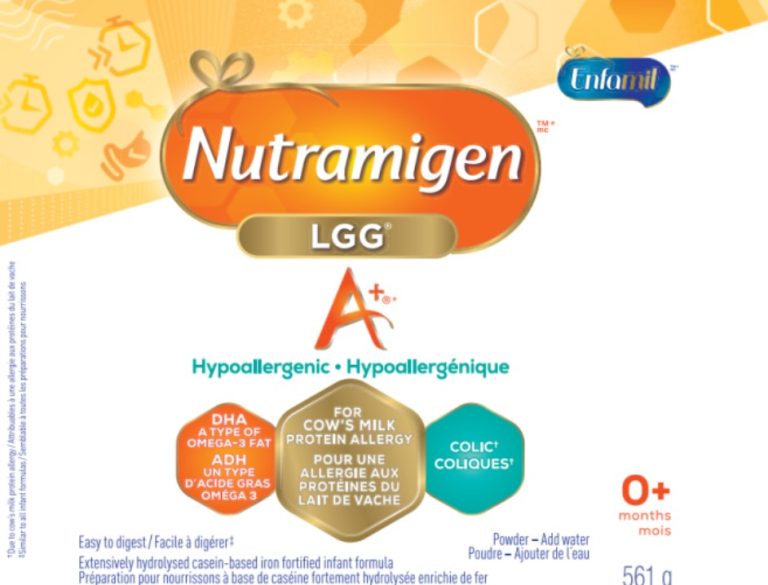 La préparation pour nourrisson Nutramigen A+ LGG Hypoallergénique de marque Enfamil fait l'objet d'un rappel.