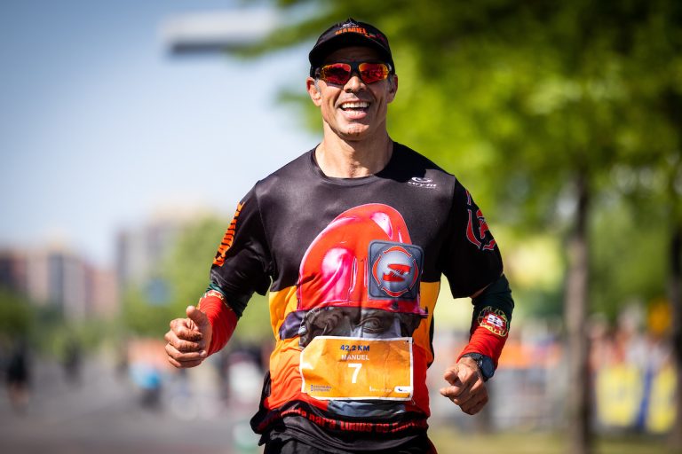 Manuel Cabral lors de sa première course de 100 kilomètres réalisée en 2021.