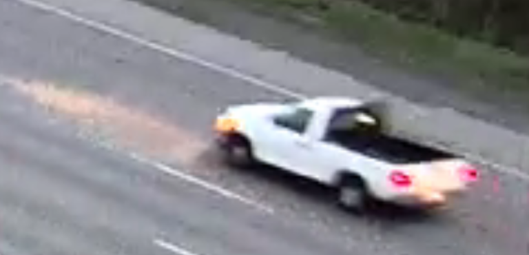 Le véhicule suspect recherché pour pour cet accident mortel était une camionnette blanche de type pick-up Ford-150.