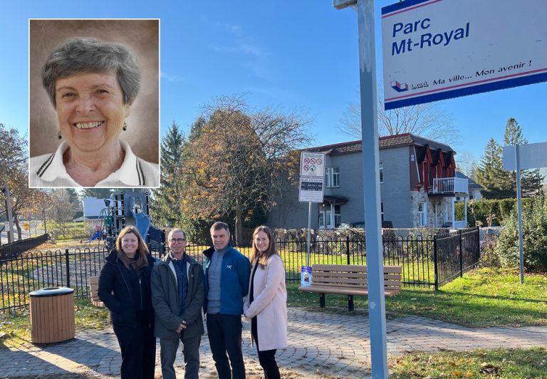 Sur cette photo prise l’automne dernier, on reconnaît dans l’ordre habituel Véronique Chamberland, directrice générale de Perspective Famille, Alain et Gérard Brault, fils de feu Lee Brault (en mortaise), et la députée de Mille-Îles, Virginie Dufour. Absent sur la photo, Larry Brault, le cadet de la famille.