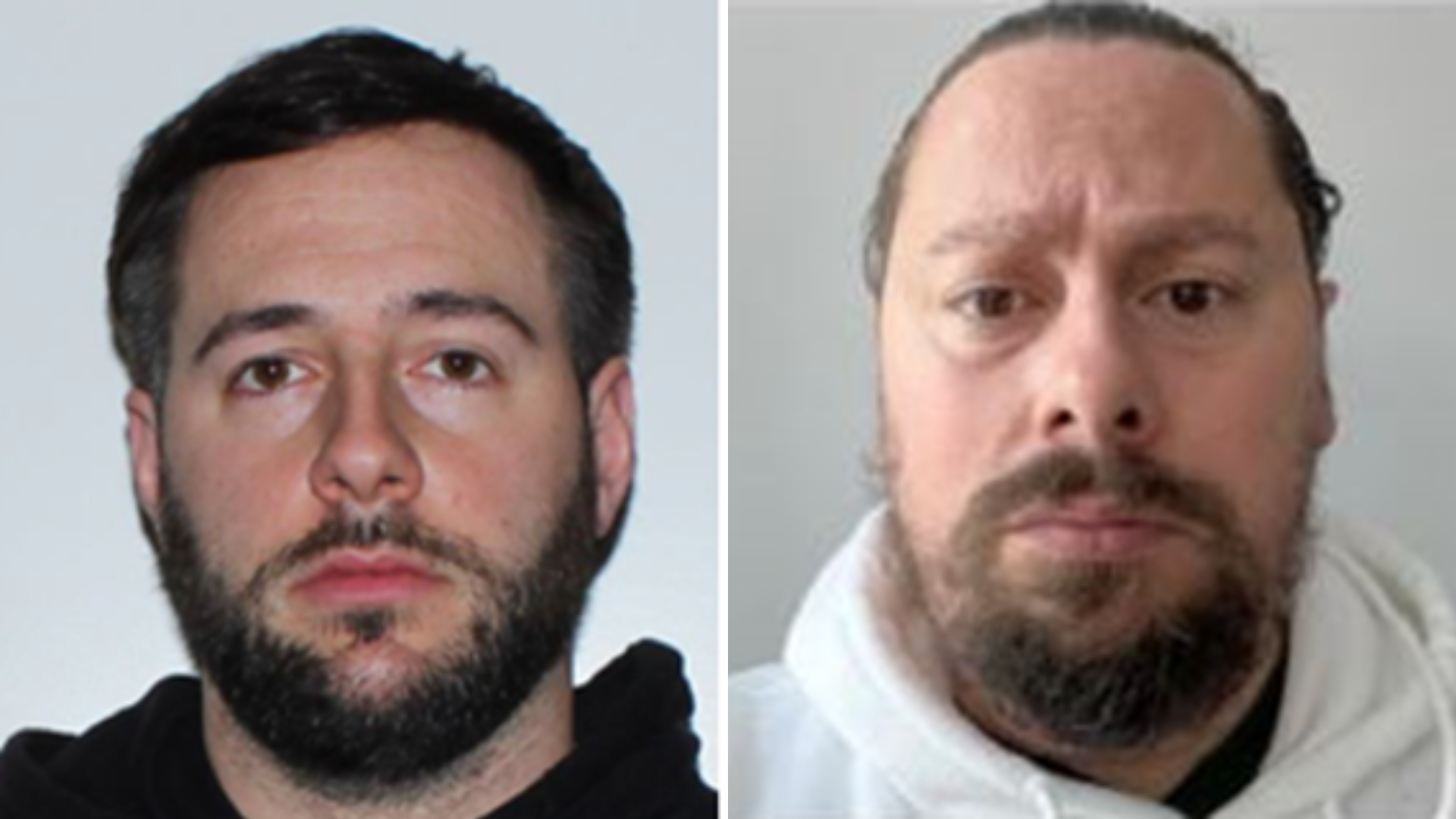 Les suspects recherchés par la SQ Charles Bernier et Mathieu Joncas. 