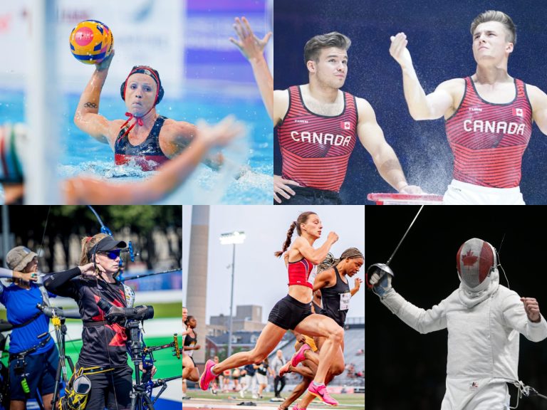 Les Lavallois Shae La Roche, William Émard, Félix Dolci, Virgnie Chénier, Audrey Leduc et Farès Arfa qui participent tous aux Jeux olympiques de Paris 2024.