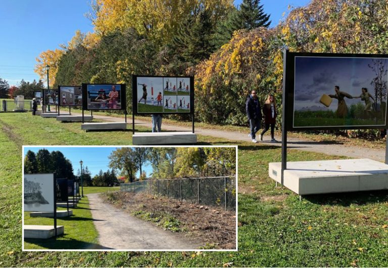 Avant et après: la promenade aménagée à l’extrémité nord du parc Bernard-Landry, dans Laval-des-Rapides.