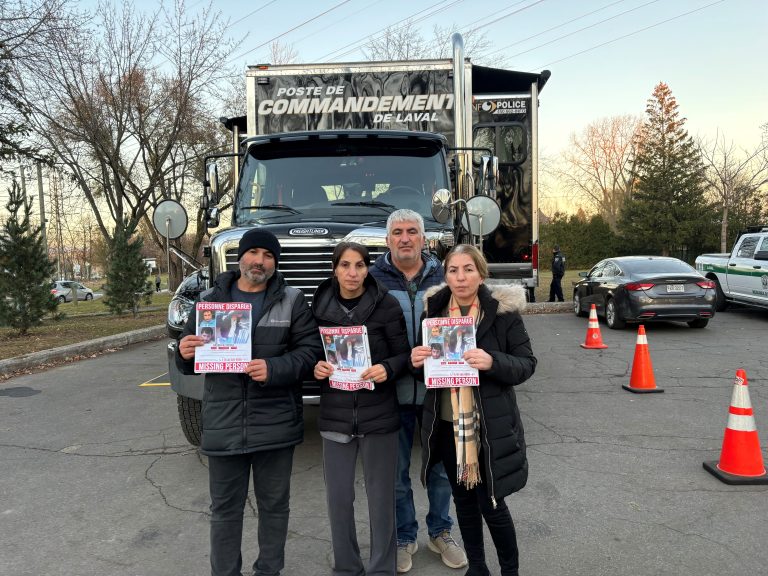 Installée devant un poste de commandement de la police de Laval, aux abords du boulevard des Prairies et du parc Gagné, à Laval-des-Rapides, la famille de Hasan Pazarcikli, un homme de 25 ans, vit une vie inquiétude, n’ayant pas reçu de ses nouvelles depuis maintenant trois semaines.