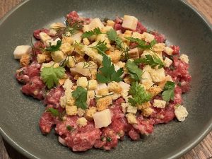 Le tartare terre et mer du restaurant Sekoya.