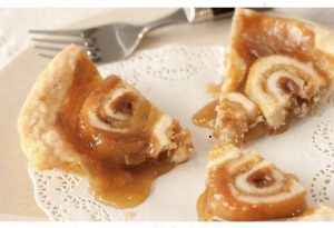 Tarte tourbillon au sucre à la crème de la Boulangerie Saint-Donat.