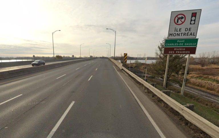 Le pont Charles-De Gaulle qui relie l'A-40 entre Montréal et Terrebonne.