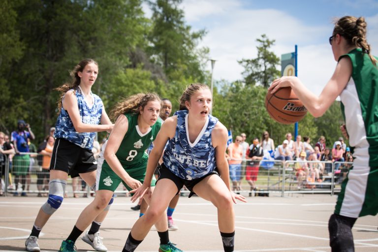 Épreuve de basketball lors de l'édition 2017 des Jeux de la francophonie canadienne.