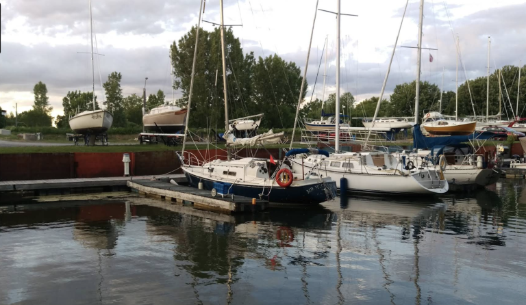 La Marina Rose des Vents, située dans Le Haut-Richelieu, en Montérégie, qui a reçu deux amendes en lien avec des infractions environnementales.