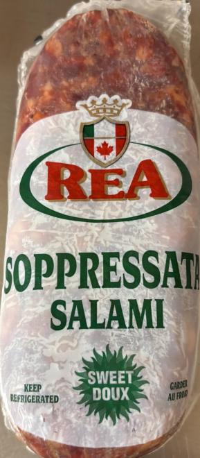 Le produit Soppressata Salami Doux de marque Rea représenterait des risques pour la santé en raison de la présence de la bactérie Salmonella.