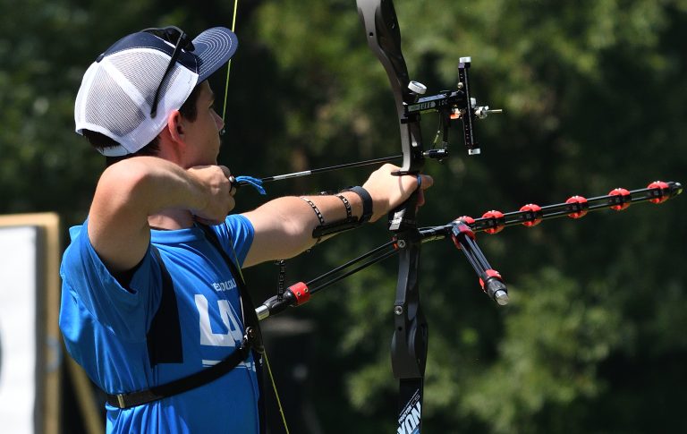 Gabriel Raymond au tir à l'arc. (Photo gracieuseté - Guy F Blanchette)