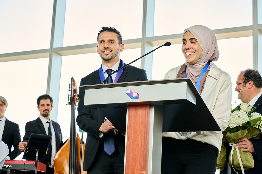 Farid Amer Ouali et Tasnim Alami-Laroussi, couple menant la clinique Sourires Solidaires. (Photo gracieuseté - Jany Tremblay)
