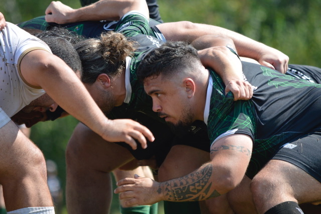 Joueurs des Nomades de Laval à l'occasion d'un match de la Ligue Provinciale de Rugby 2025. (Photo gracieuseté)