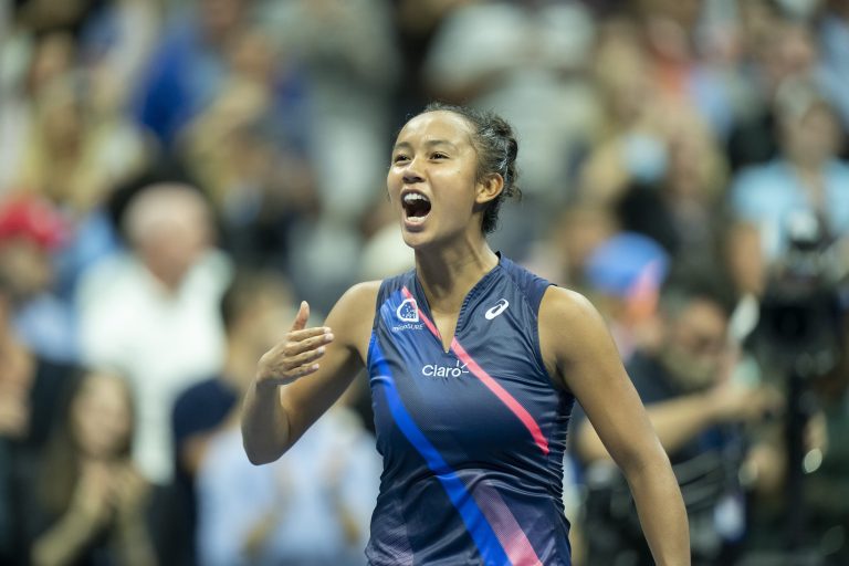 Leylah Annie Fernandez lors de son parcours historique l'ayant amené en finale de l'US Open en 2021. (Photo gracieuseté - Tennis Canada)