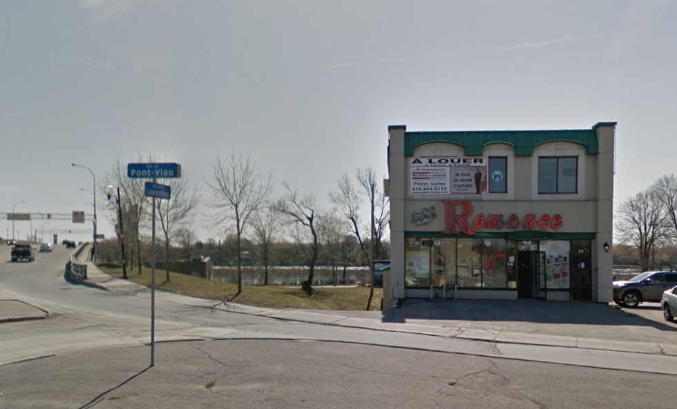 La boutique érotique Romance au début des années 2010. (Photo gracieuseté – GoogleMaps)