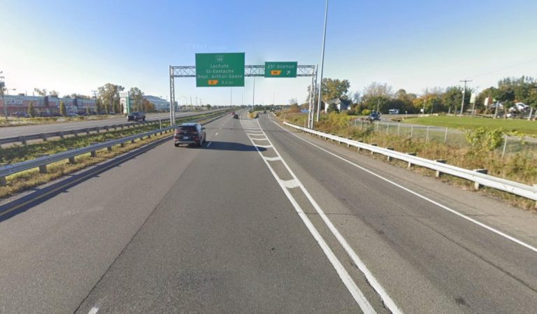 La sortie de l'autoroute 640, en direction ouest, menant vers la 25e Avenue. (Capture d'écran - Google Maps)