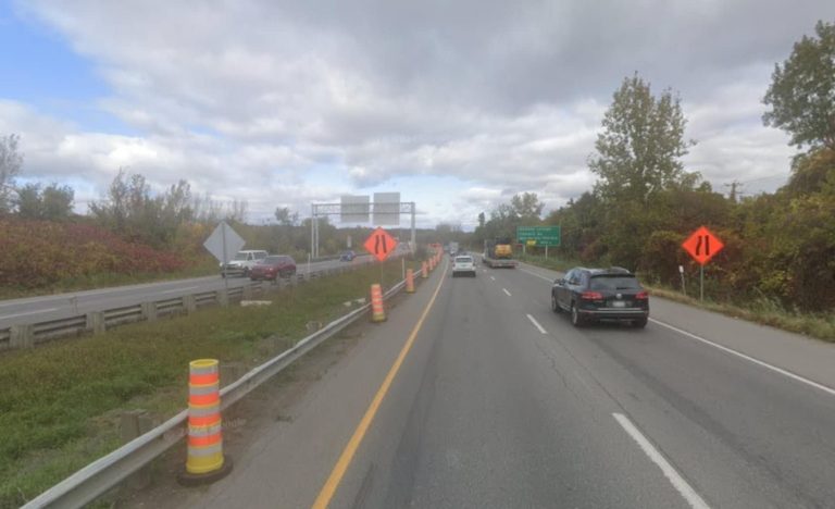 L'autoroute 640, à Blainville, qui sera visée par diverses fermetures en raison de travaux d'asphaltage de la chaussée.