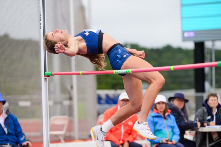 Clémence Lavoie lors de l'épreuve du saut en hauteur aux Jeux du Canada 2025. (Photo gracieuseté)