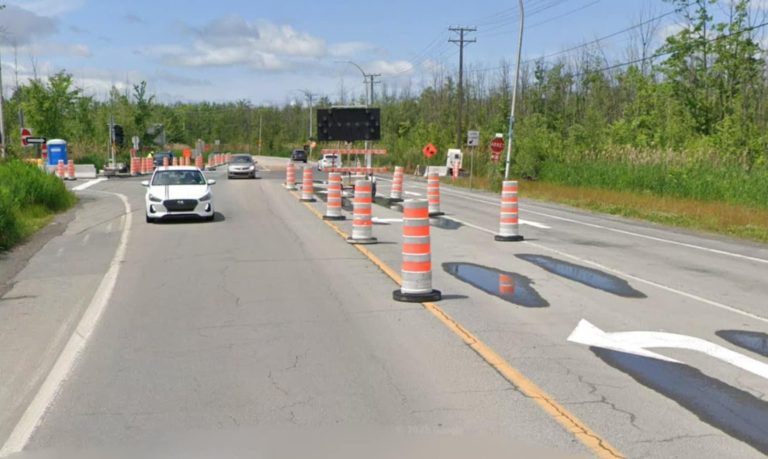 Le chemin des Quarante-Arpents, dans le secteur de l’autoroute 640, à Terrebonne. (Capture d'écran - Google Maps)