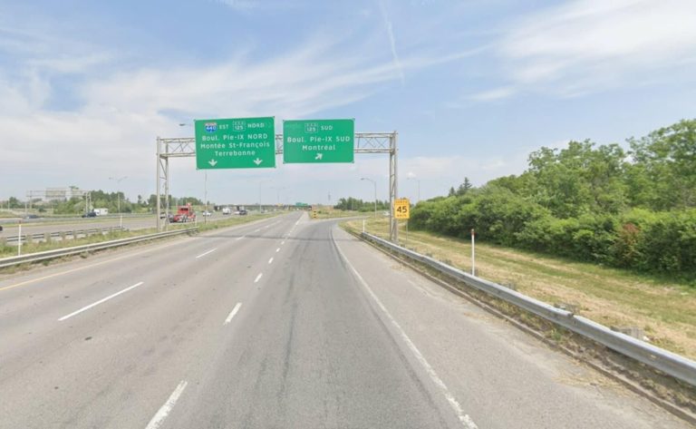 Fermetures prévues demain sur l’A-440 et la route 125 La bretelle menant de la voie de desserte de l'autoroute 440, en direction est, vers la route 125, en direction sud, qui sera fermée à la circulation dans la journée du 9 septembre en raison de travaux de décontamination. (Capture d'écran - Google Maps)