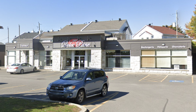 La boulangerie-pâtisserie Dolce Pane, située au 8131, rue Chartrand, qui a reçu une amende de 1000$ du MAPAQ. (Capture d'écran - Google Maps)