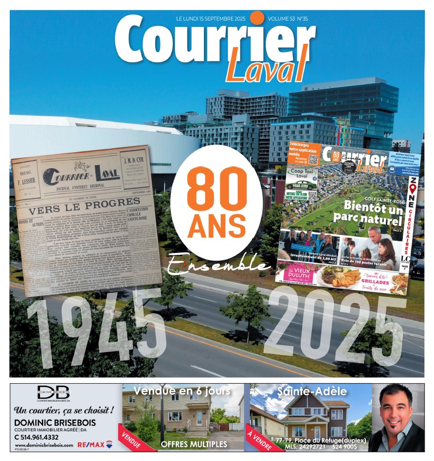 La une de notre édition spéciale du 15 septembre 2025.