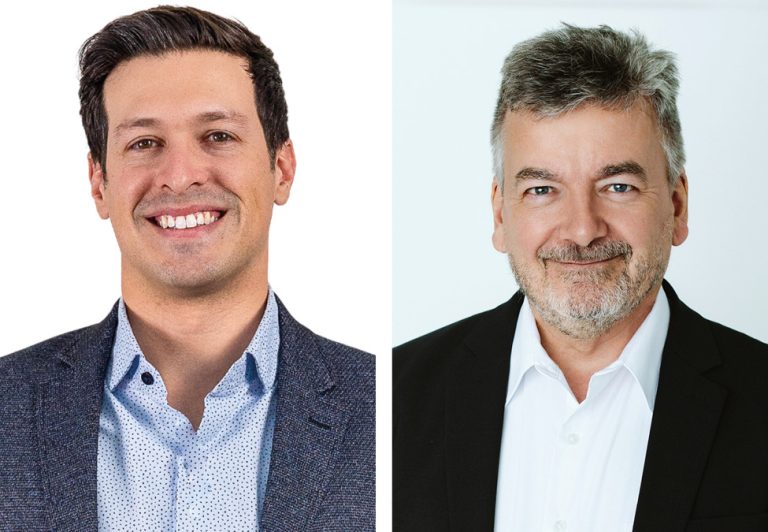 Seulement deux partis prendront part au débat électoral organisé par le Conseil régional de l’environnement (CRE) de Laval. Sur la photo, leur chef et candidat à la mairie Stéphane Boyer (Mouvement lavallois) et Claude Larochelle (Parti Laval).