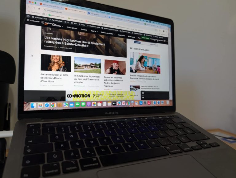 Les médias demeurent la source privilégiée en matière d’information Le site web du Courrier Laval qui est l'un des médias d'information les plus consultés dans la région. (Photo 2M.Media - Nicholas Pereira)