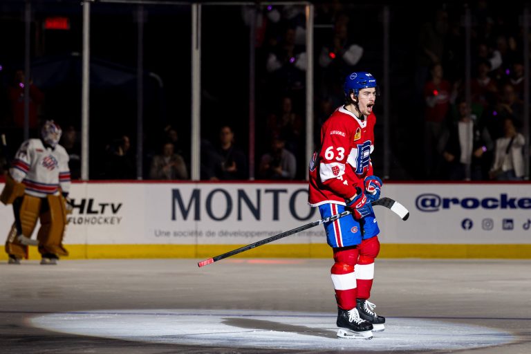 Florian Xhekaj sera l'un des jeunes éléments à surveiller chez le Rocket de Laval cette saison. (Photo by Vitor Munhoz / L’Aréna du Rocket Inc.)