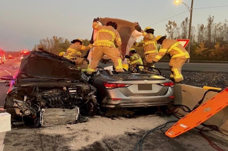 Accident ayant fait 5 victimes de la route survenu en octobre 2024. (Photo gracieuseté)