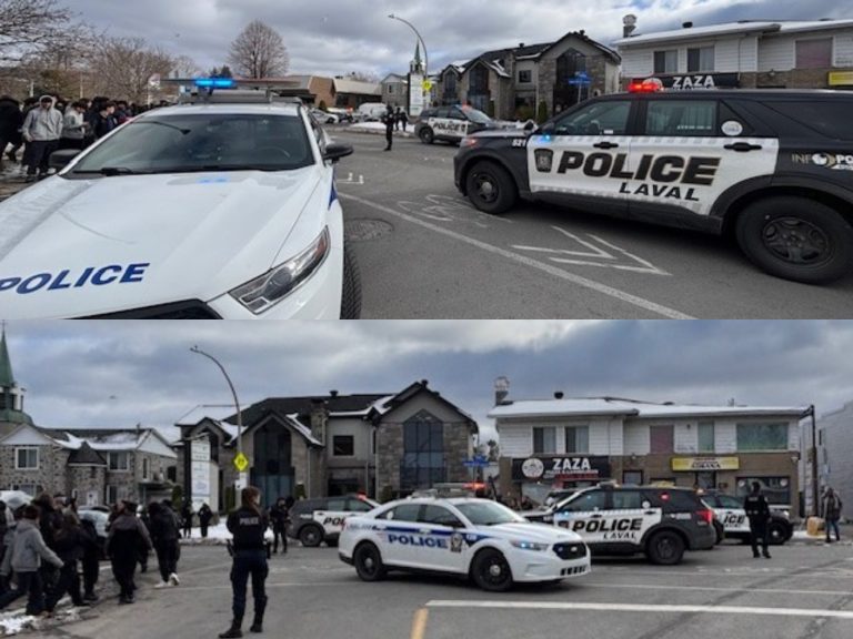 VIDÉO | Attroupement de jeunes spontané dans l’ouest de Laval On en sait encore peu sur les raisons de cet attroupement de jeunes ayant cours à Laval actuellement, du côté de Chomedey. (Photo gracieuseté – Martine Montminy)