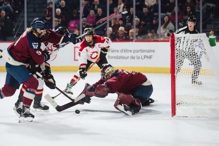La Victoire a terminé au premier rang de la LPHF lors de la saison régulière 2024-2025, mais elle s’était ensuite inclinée en demi-finale des séries contre la Charge d’Ottawa. (Photo gracieuseté - Victoire de Montréal / Laurent Corbeil)