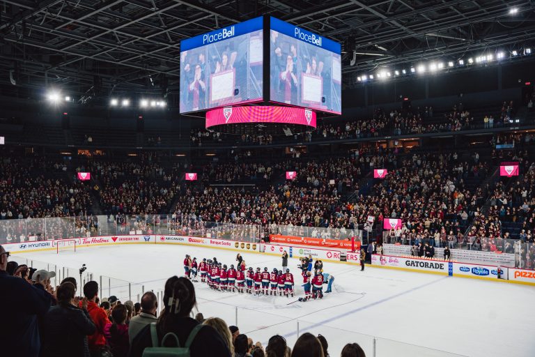 La Victoire lors d'un match de la saison 2024-2025 à la Place Bell. (Photo gracieuseté - Victoire de Montréal)