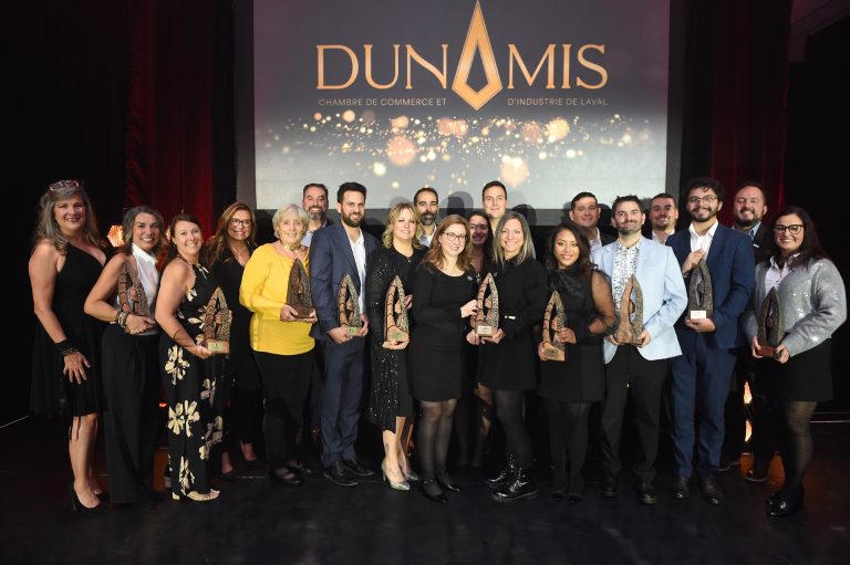 Gala Dunamis 2025 : une soirée pour célébrer la force entrepreneuriale de Laval Les lauréats du gala Dunamis 2025.