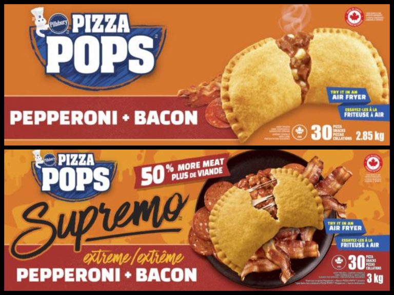 Certains produits «Pizza Pops» de marque Pillsbury rappelés en raison d'un risque de contamination à la bactérie E. coli O26. (Photos gracieuseté - ACIA)
