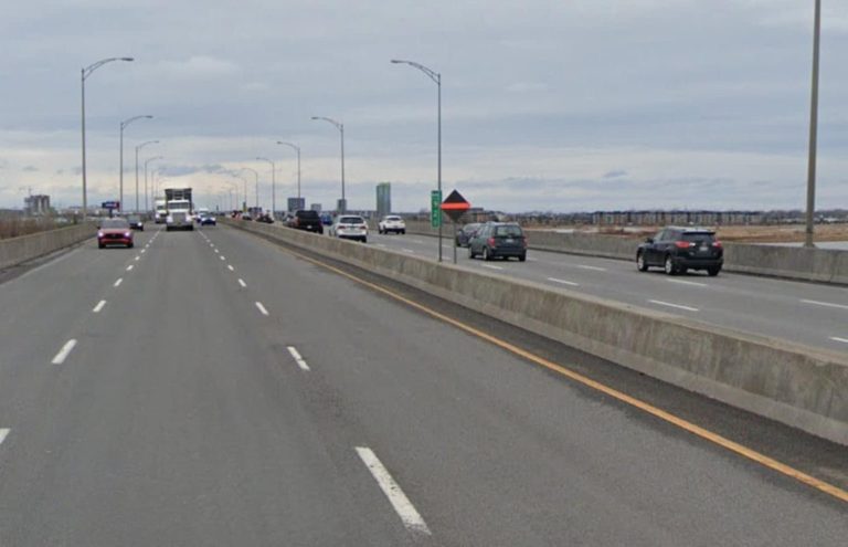 Le pont Charles-De Gaulle qui relie l'autoroute 40 entre Montréal et Terrebonne. (Capture d'écran - Google Maps)